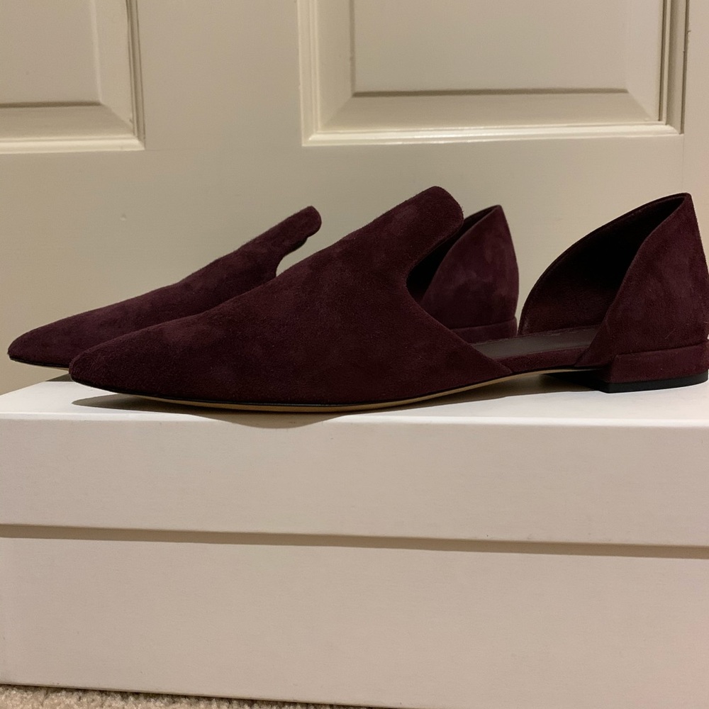 Vince Damris d'Orsay Suede Loafer Flats